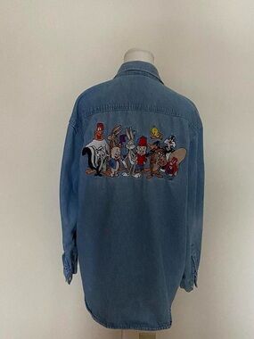 Warner Bros. Looney Tunes Multicolor Logo Denim Tag